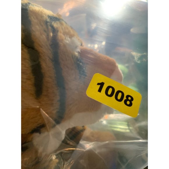 Bengal Tiger 14 Inch Hugfun Holiday Red Cable Knit Hat Pink Nose Gold Sparkle Ey - Picture 15 of 16